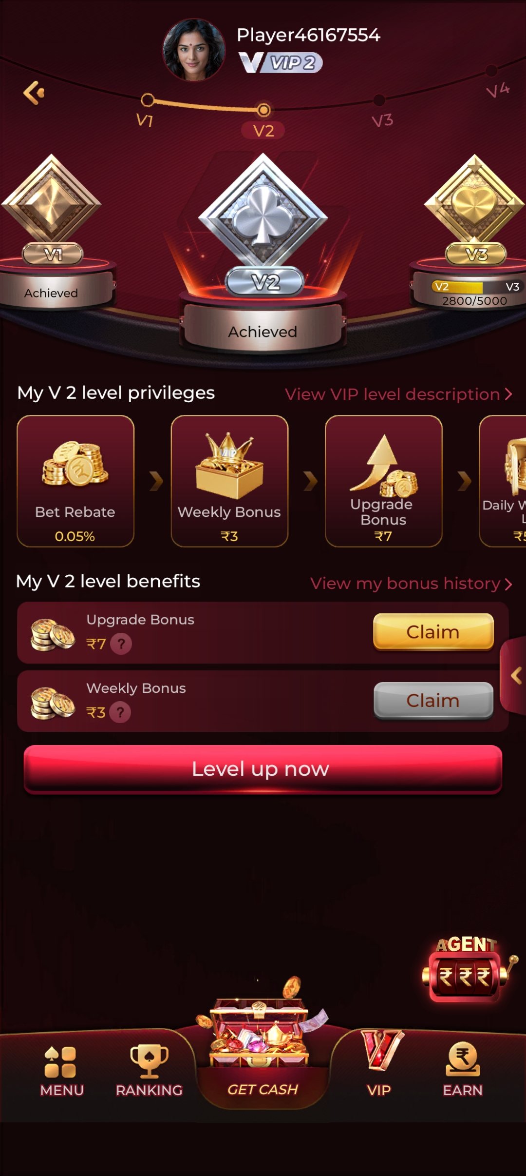 Teen Patti Gold gameplay in the IC7 app