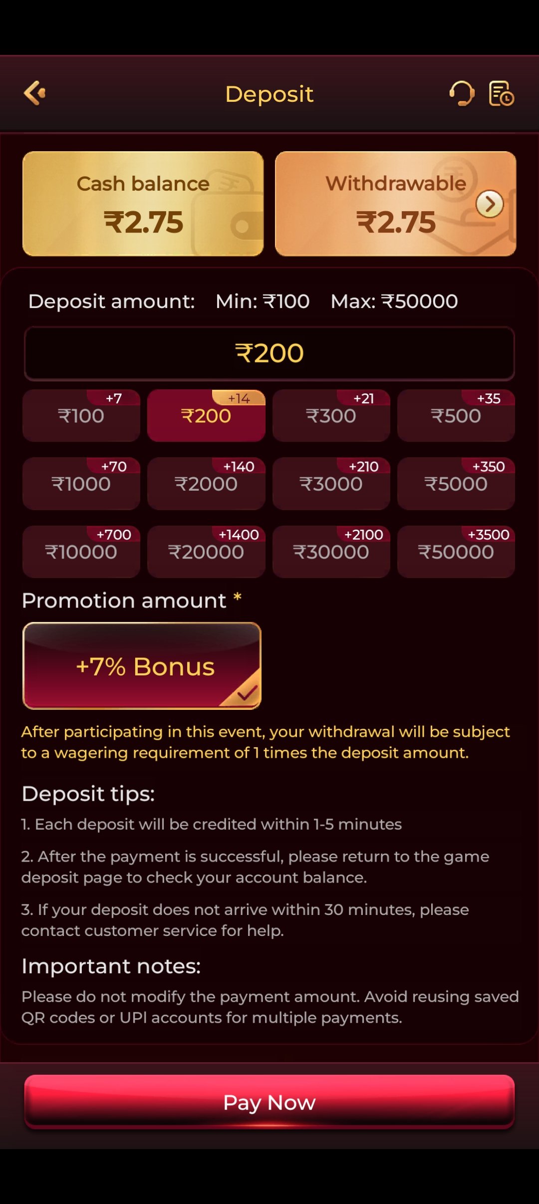 IC7 app games catalogue grid